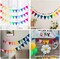 48Pcs Rainbow Pennant Banner,4 Pack Felt Fabric Flags Pennant Banners Triangle Flag for Party Wedding Christmas Birthday Bedroom Decoration